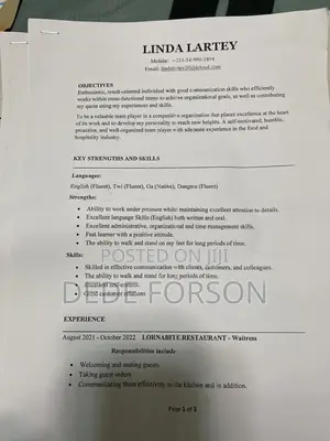 Manufacturing CV