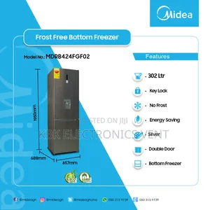 Midea 310ltr Double Door Refrigerator Water Dispenser