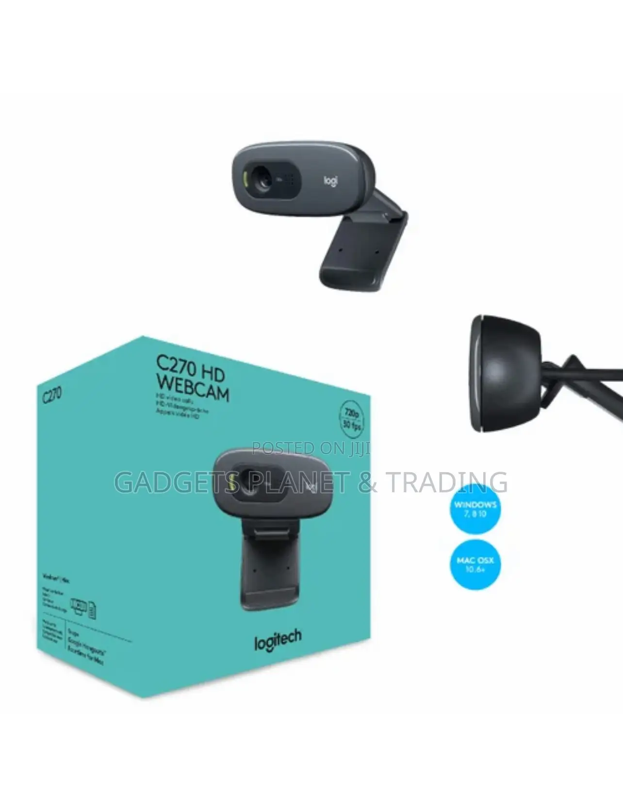 Logitech C270 Digital Hd Webcam - (Black, Hd 720p/30fps)