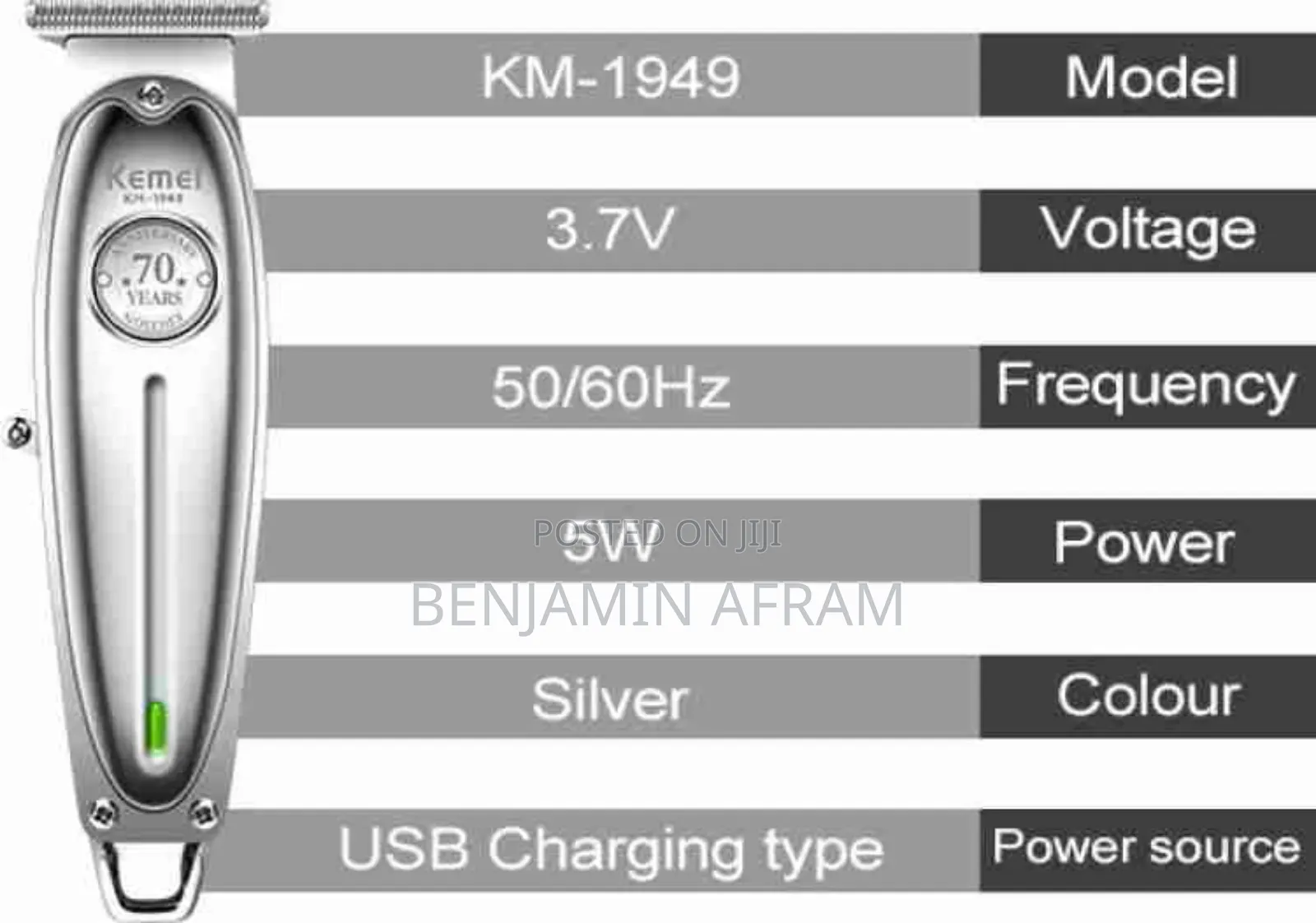 Keme Anniversary Cordless Hair Clippers