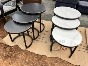 3set Marble Top Side Tables