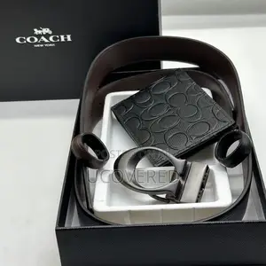 Branded Men’S Wallet + Belt Set