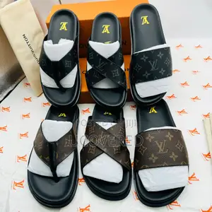 Louis Vuitton Real Leather Slippers