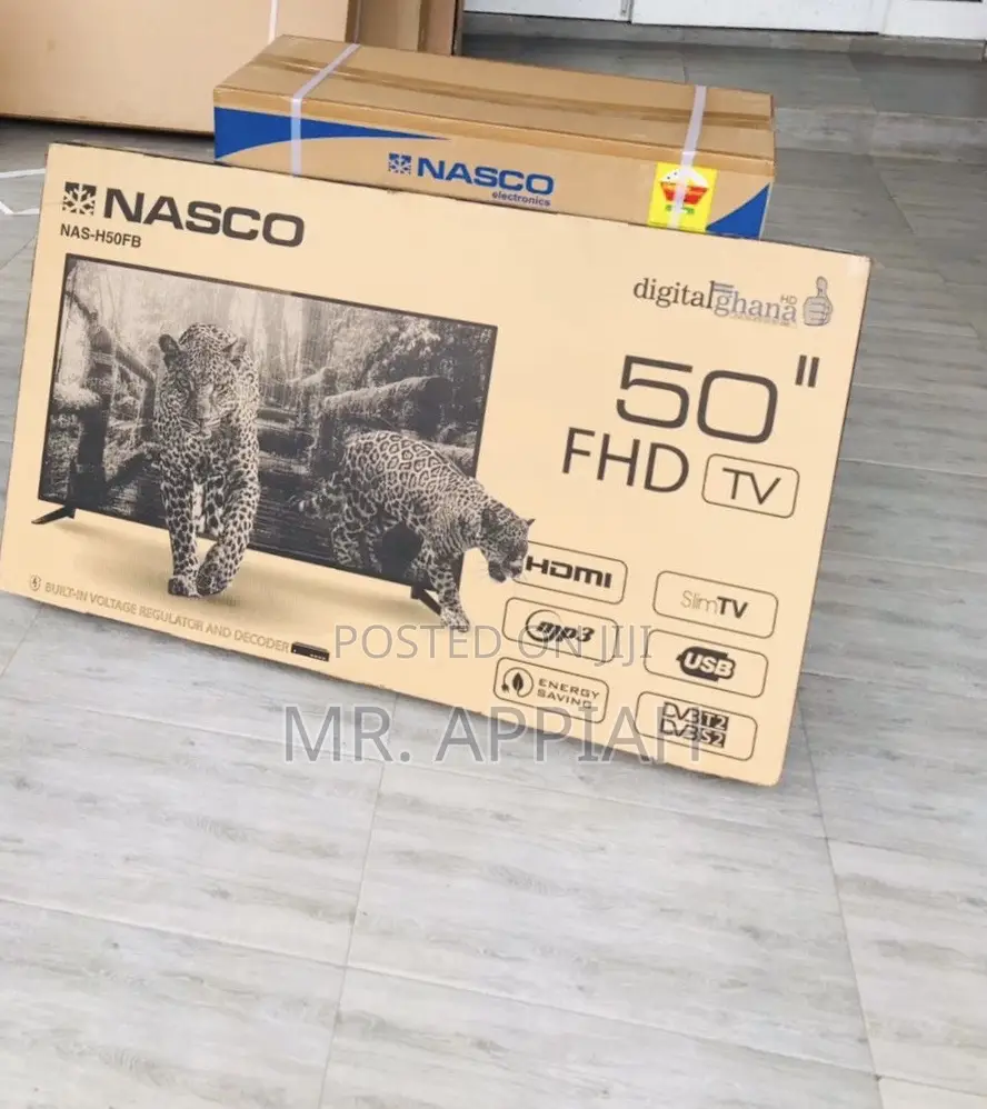 Quality Nasco 50”FHD Digital Satellite Television,Black
