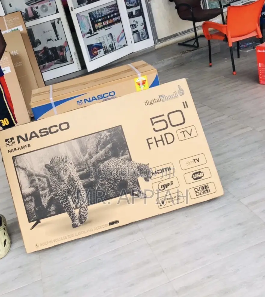 Quality Nasco 50”FHD Digital Satellite Television,Black