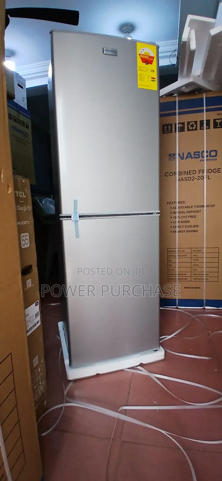 Nasco Double Door Fridge 158ltrs Top Freezer