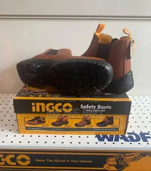 Brown Leather Safety Boots All Sizes 39 To 46 - Ssh08sb.42