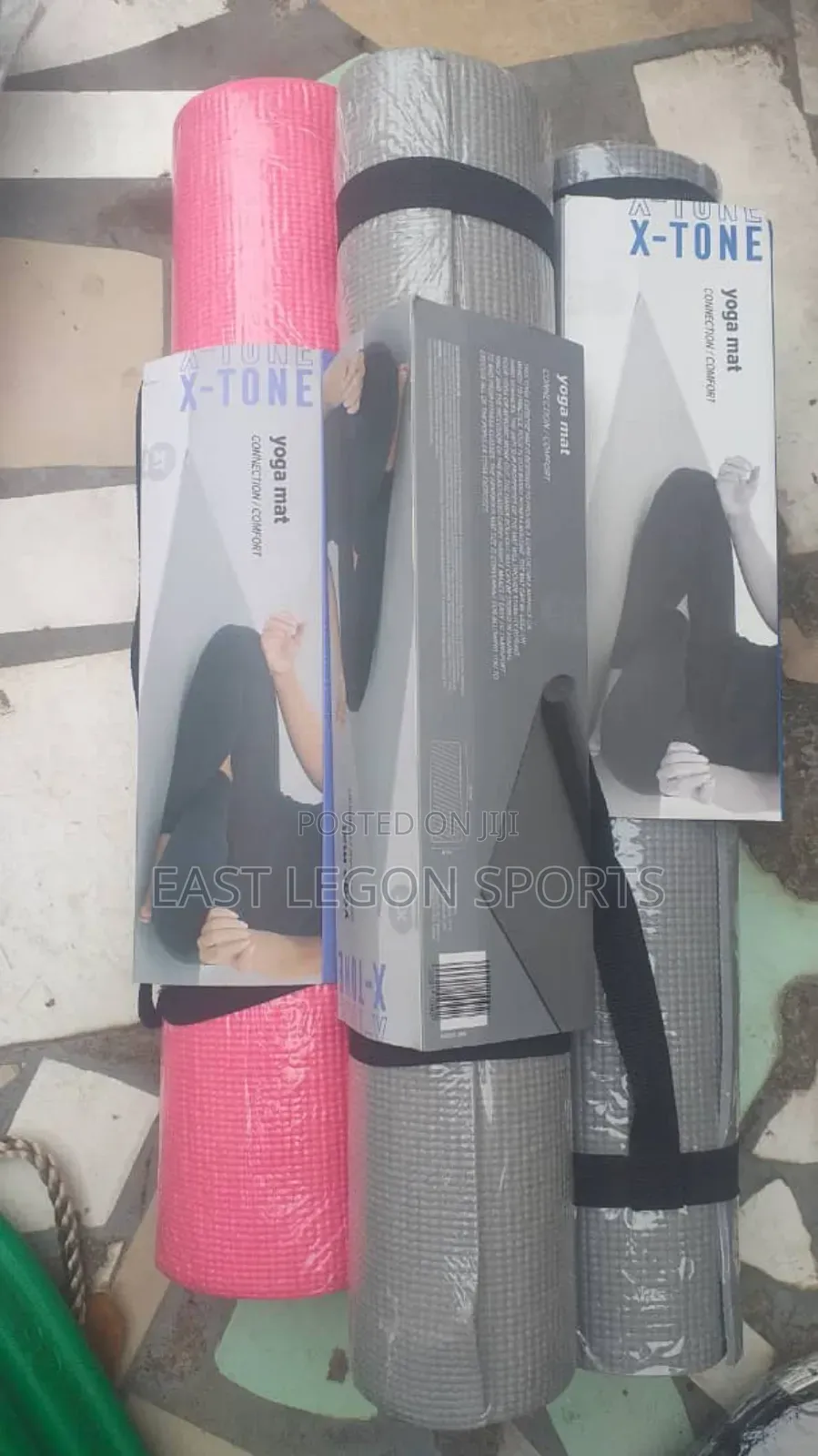 Grey Blue Gym Matt Yoga Mat Routine W Bag Delivery Collect