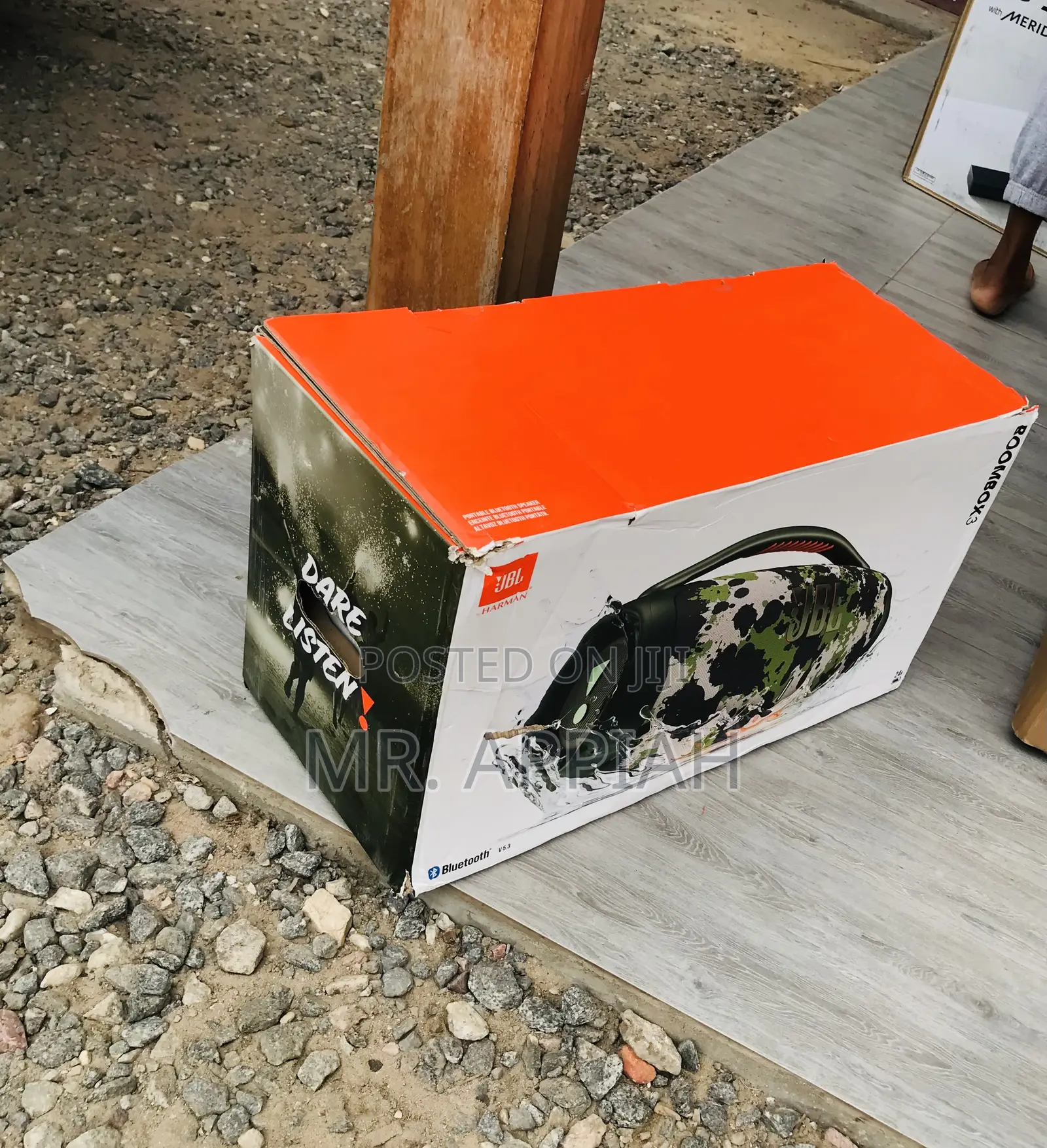 Elegant JBL Boombox 3 Wireless Portable Bluetooth Speaker.