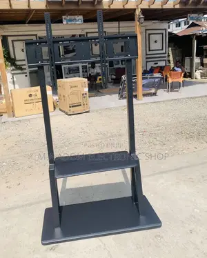 Heavy Duty Mobile Tv Stand With Wheels for 32-100”(Black).