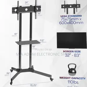 Quality Mobile Tv Trolley Suitable for Tv Between 32”-70”.