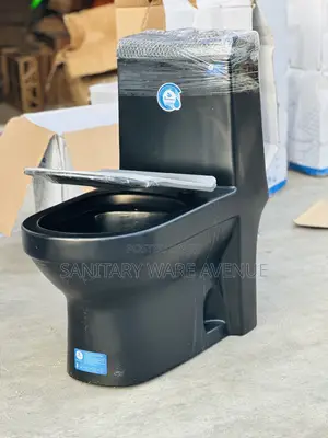 Matte Black Water Closet - Black Toilet Seat - Combined Wc