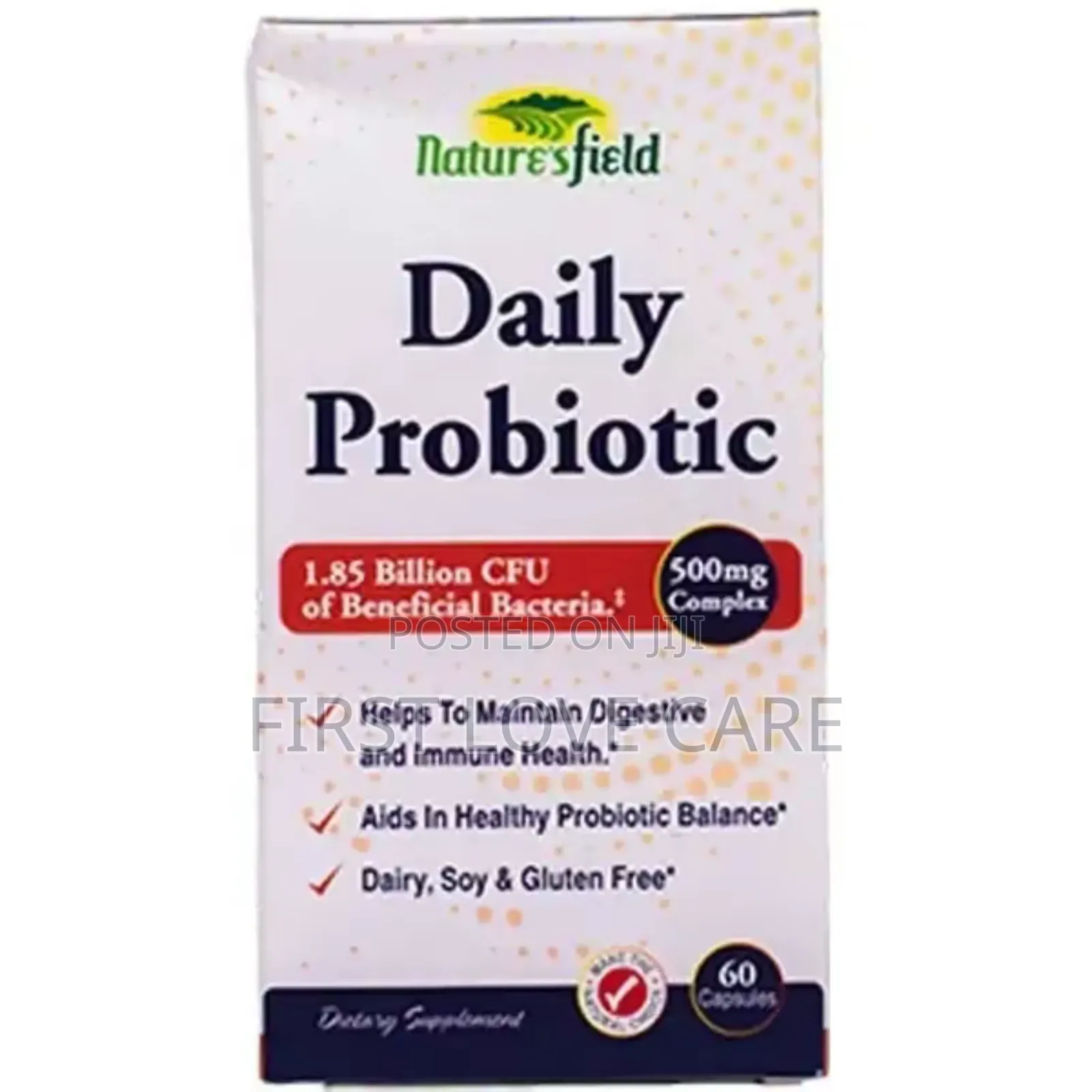 Nature's Field Daily Probiotic 500mg Complex