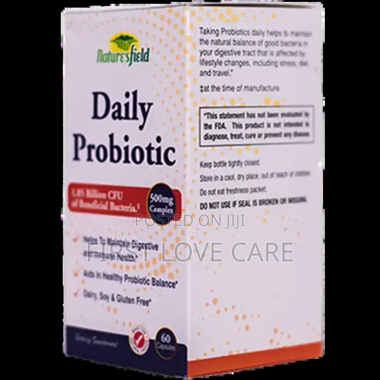 Nature's Field Daily Probiotic 500mg Complex
