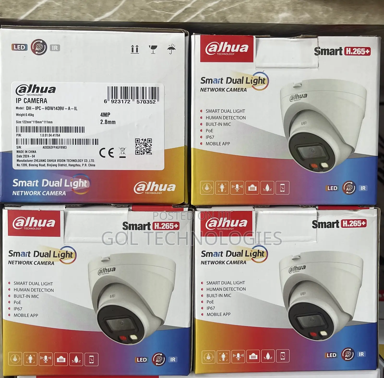 Dahua Hdw1439v-a-Il 4mp Network Entry Smart Dual Light Ip