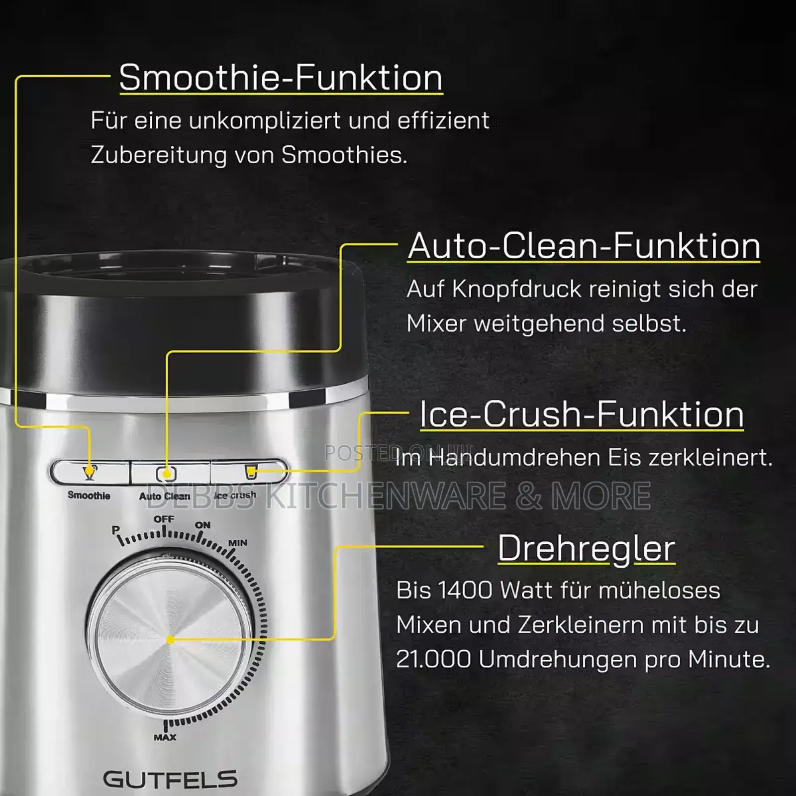 Gutfles 4 in 1 Blender