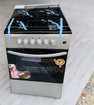 Sleek Volcano 4 Burner 50x50 Gas Stove With Oven Grill.