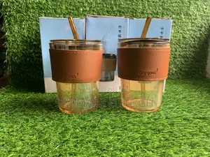 Glass Jar With Straw M/S