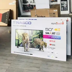 Elegant Black Nasco 50” Smart Uhd Television(Black).