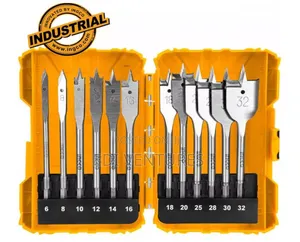 Ingco 12 PCS Flat Wood Drill Bits Set Akdl1201