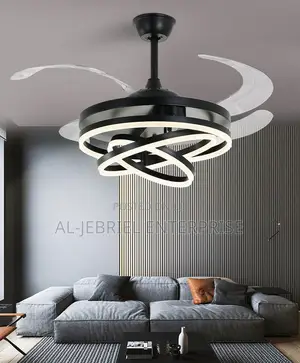 Foldable Ceiling Fan With LED Light With Remote Control