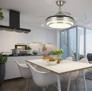 Foldable Ceiling Fan With LED Light and Remote Control