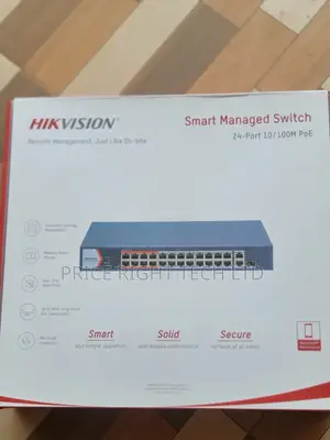 Hikvision 24 Port Managed Fast Ethernet POE Switch +1SFP