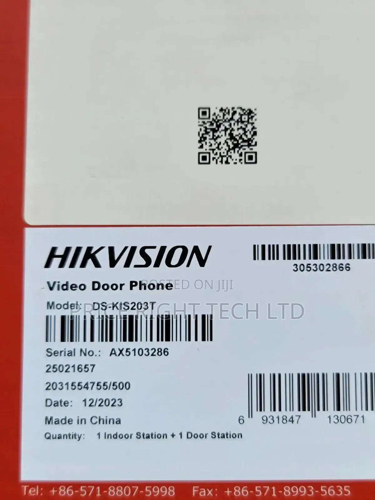 Brand New Hikvision 7 Inch Video Door Phone DS-KIS203T