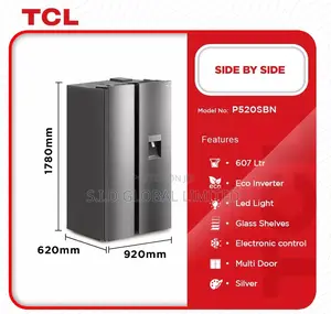 Quality TCL-Side-by-Side Refrigerator-607ltrs