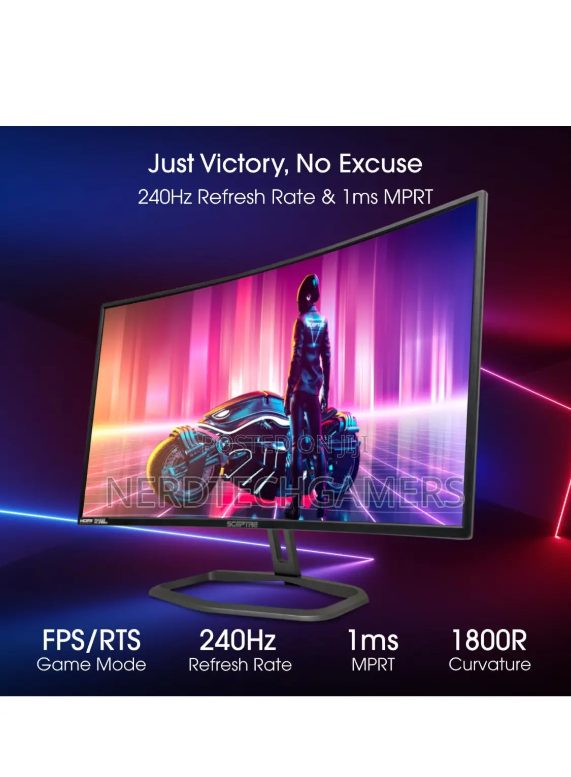 Sceptre Curved 32" FHD 1080p Gaming Monitor Up to 240hz