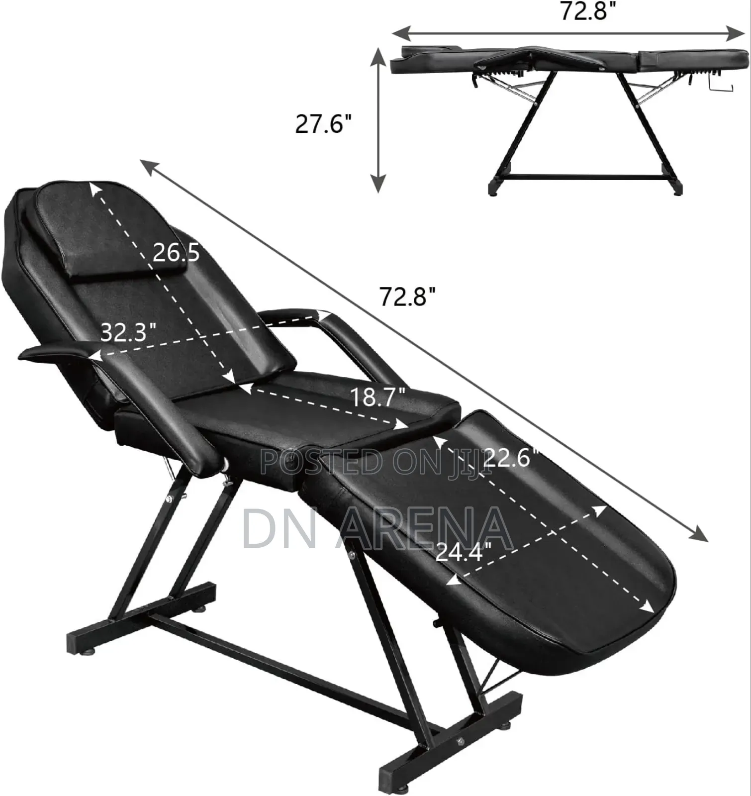 Multi-Purpose Facial Bed Chair Barber Spa Salon With Stool