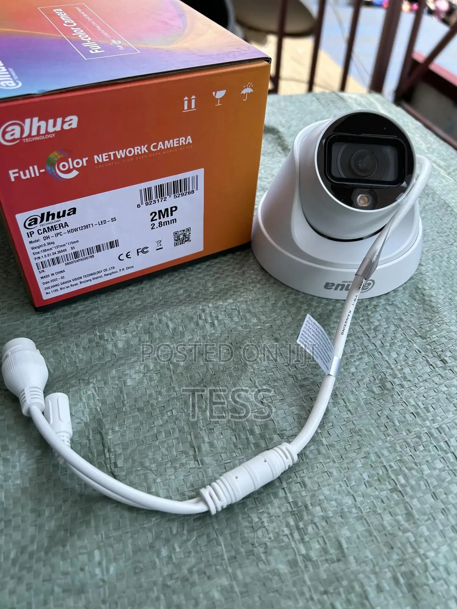 Dahua IP Camera 2MP Full Color No Audio IPC-HDW1239T1-LED-S5