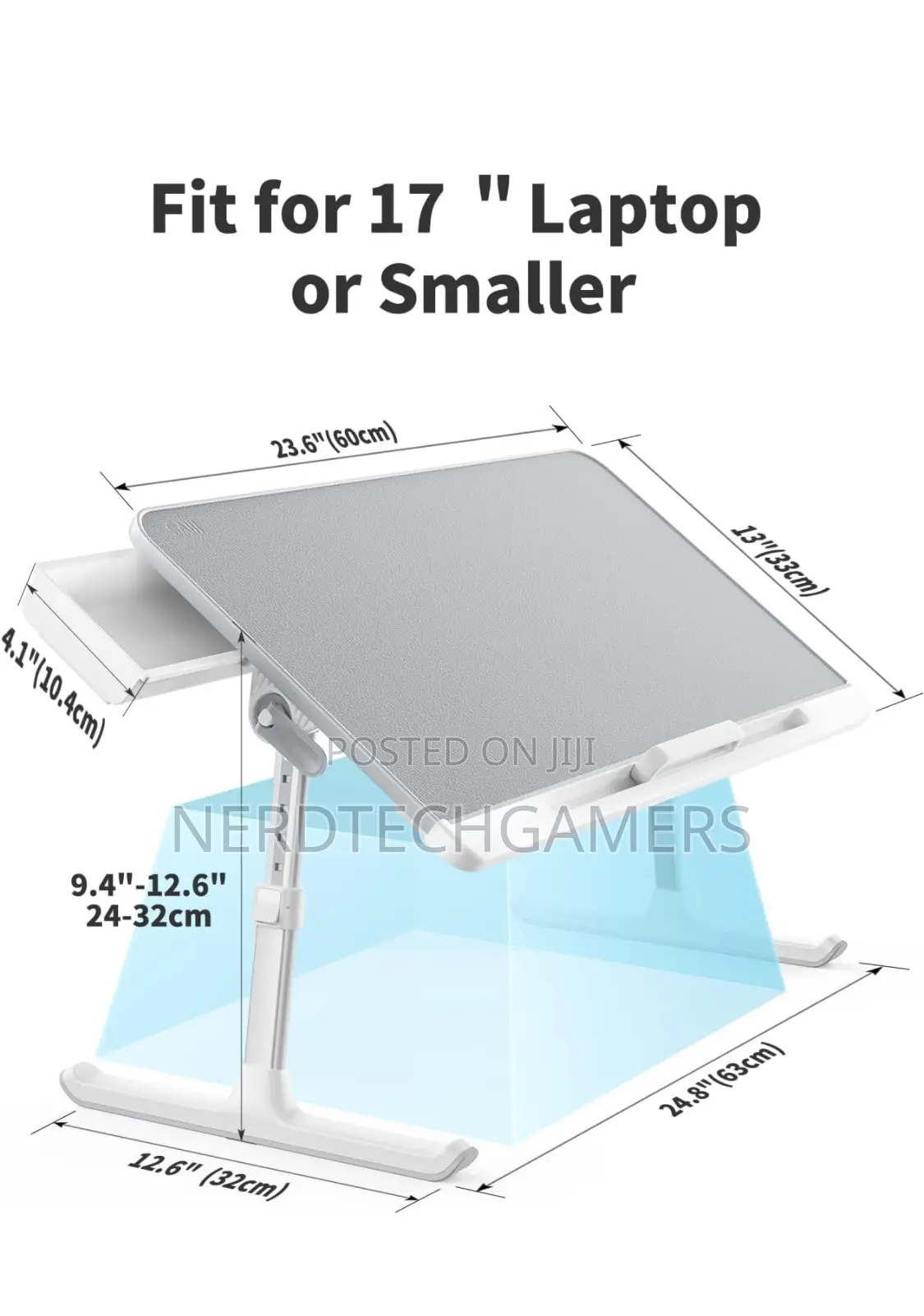 SAIJI Laptop Bed Tray Table, Adjustable PVC Leather Laptop