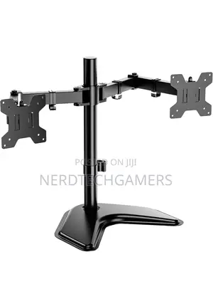 WALI Free Standing Dual LCD Monitor Fully Adjustable