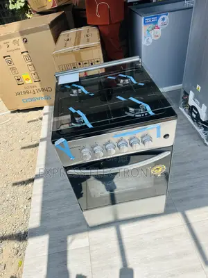 50/50 4burner Gas Cooker Oven Grey Color Stove Freestanding