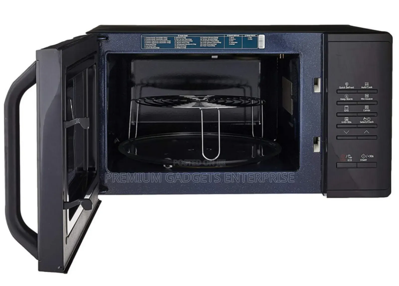Crispy Crunchy Food W/ Samsung 30L Grill Microwave Black
