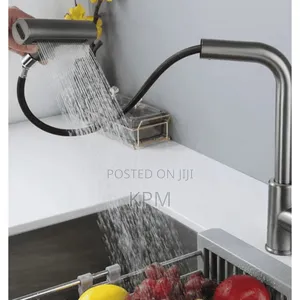 4 In 1 Square Head Pull Out Kitchen Sink Tap Hot And Cold
