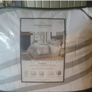 King Size 8pc Sanford Comforter Set White/Gray - Threshold.