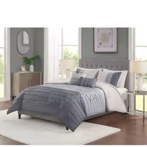 5pc King Boston Pleated Colorblock Comforter Bedding Set