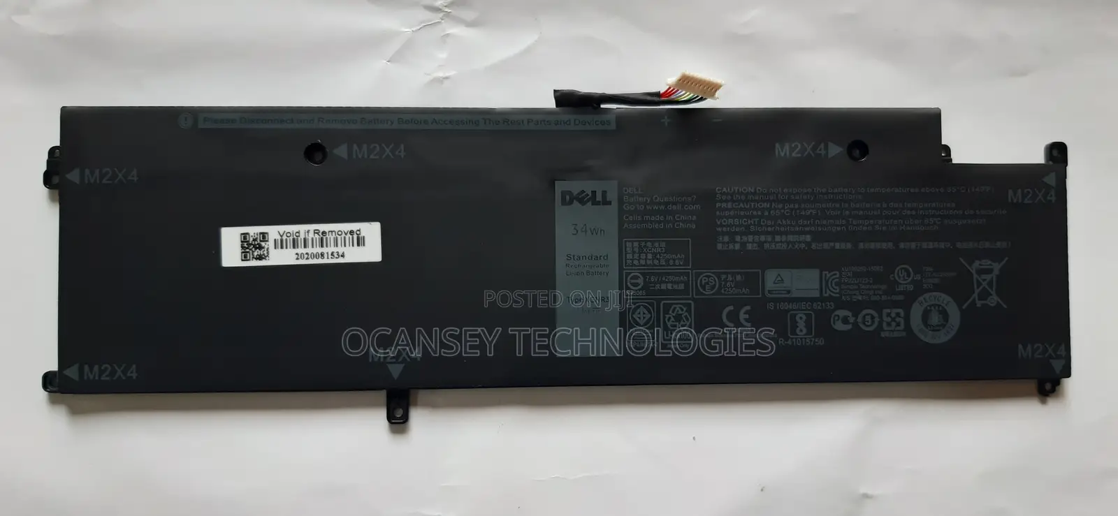 Original Dell Xcnr3 Laptop Battery for Latitude 13 7370 Ultr