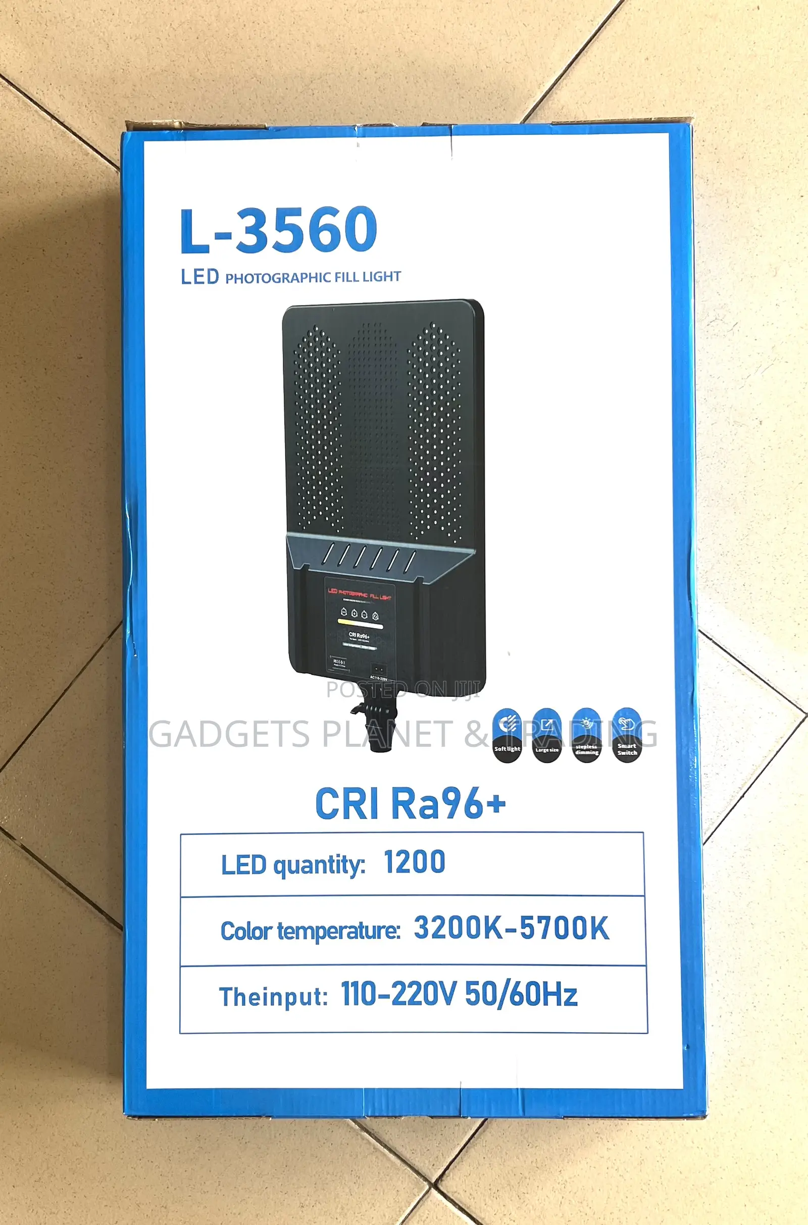 Super Bright Photographic Panel Light With Stand Rl-24