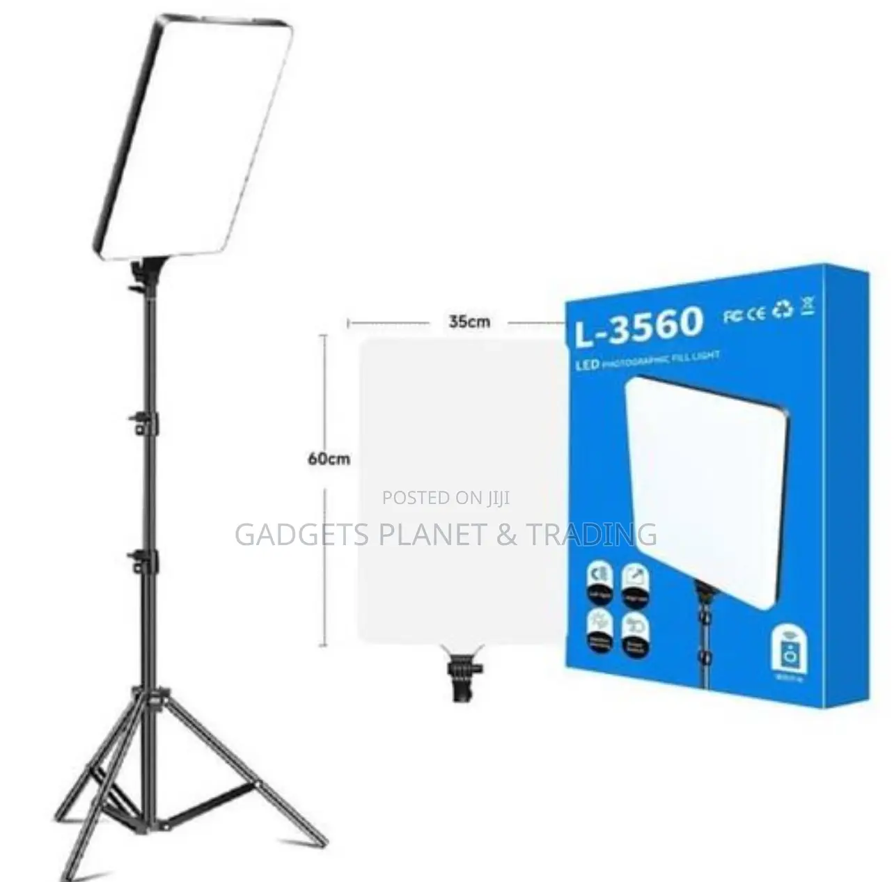 Super Bright Photographic Panel Light With Stand Rl-24