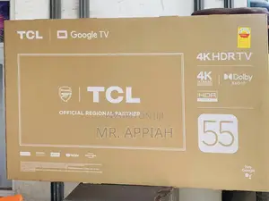 Order Authentic TCL 55” HDR Frameless Google Tv,Black.