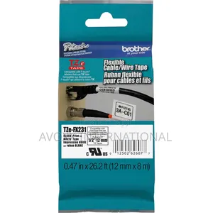 Brother Flexible Cable/Wire Tze ID Tape, White, 1 / Each