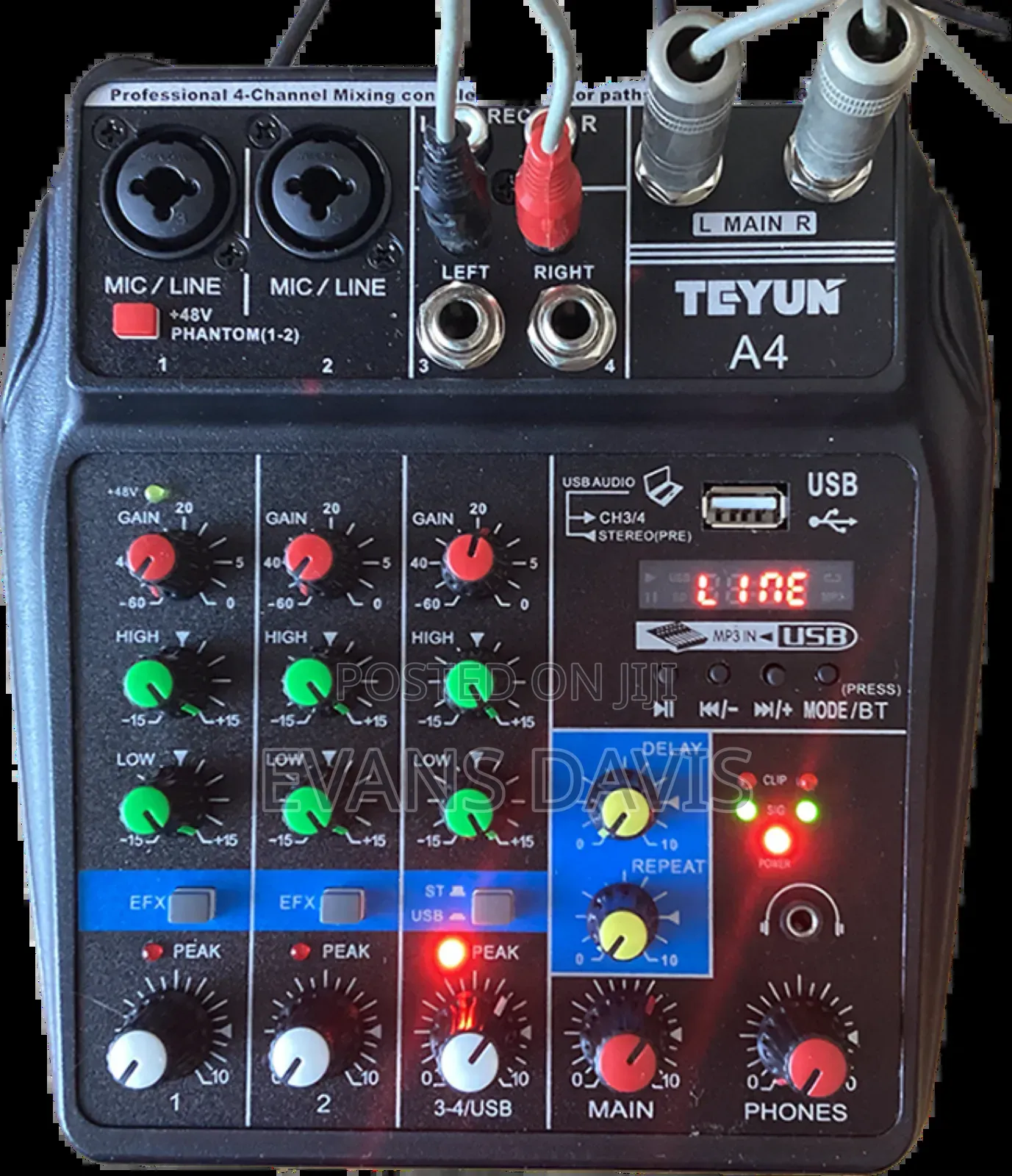 4 Channel Sound Mixer With Inbuilt Sound Card
