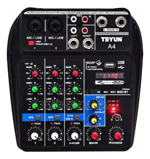 4 Channel Sound Mixer With Inbuilt Sound Card