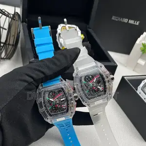 Men’S Transparent and Metallic Shell Watches