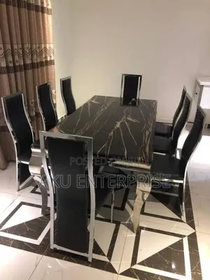 8 Chairs Marble Dinning Set Luxury