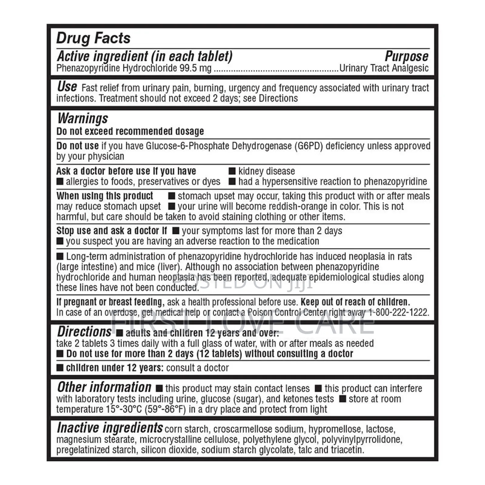 Urinary Pain Relief Maximum Strength
