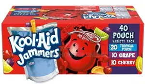 Kool~Aid Jammers Tropical Pounch Variety Pack of 40 177ml